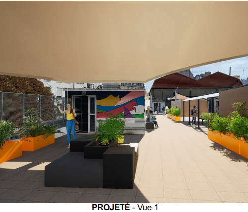 Aménagement de la toiture terrasse du troisième étage