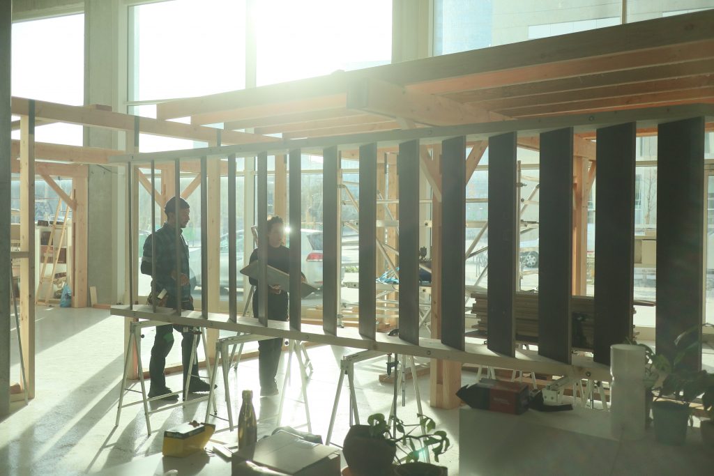 Création d’une mezzanine bois dans un immeuble existant