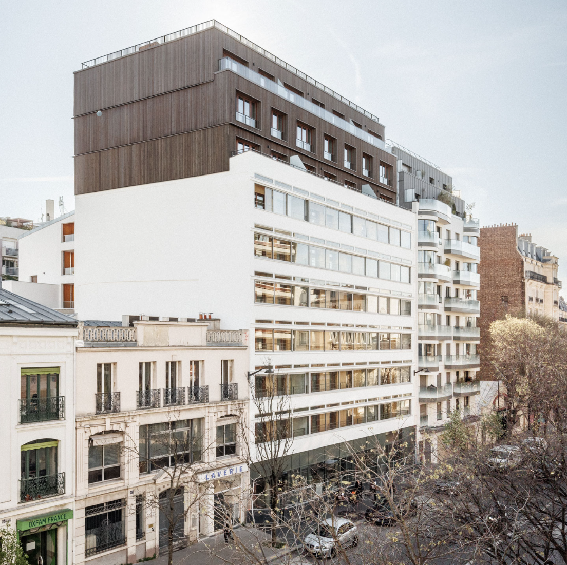Parmentier Transformation d’un parking et surélévation bois