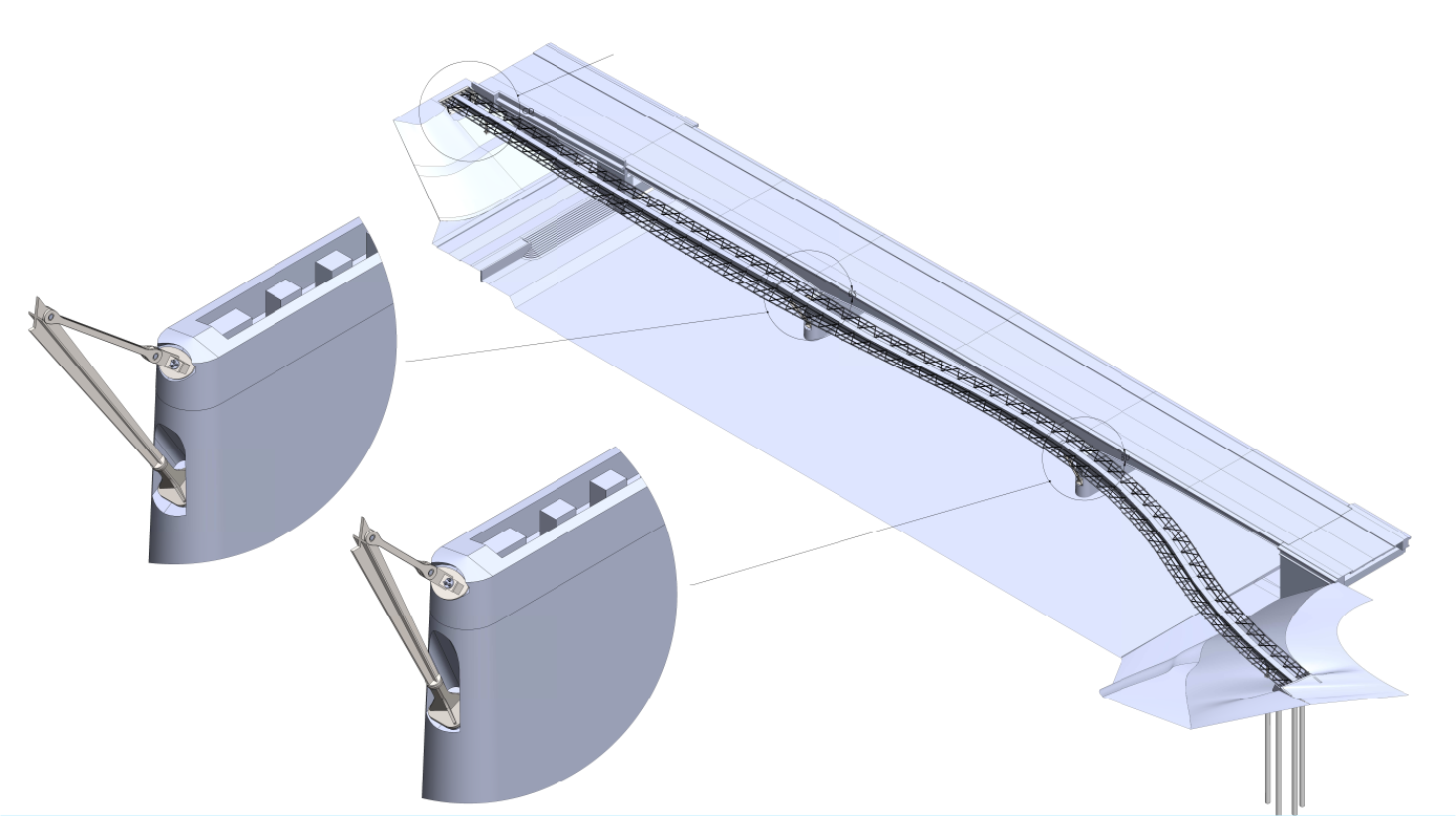 Passerelle piétonne acier 200 m sur la Seine