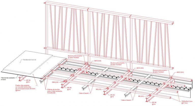 Réhabilitation passerelle de l’hôpital des champs